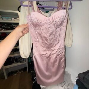 Oh Polly Strapless Blush Pink Dress